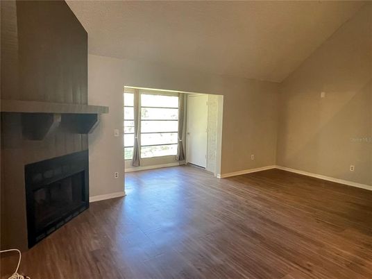 Empty room, Fireplace, Interior, Wood Texture Flooring