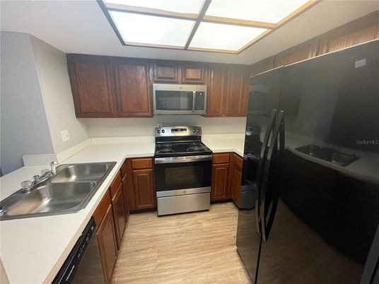 Interior, Kitchen, Wood Texture Flooring