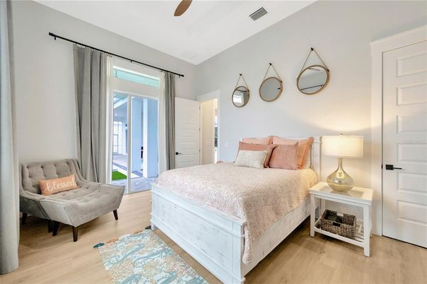 Bedroom, Interior, Wood Texture Flooring