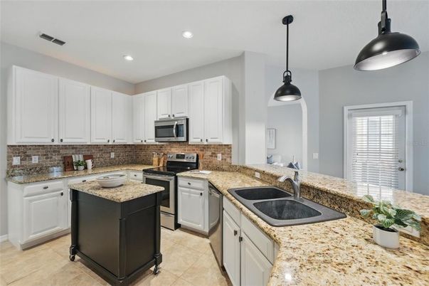 Interior, Kitchen, Pendant Lights, Recessed Lighting, Stainless Steel Appliances