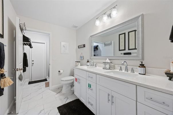 Bathroom, Dual Sink Vanities, Interior, Marble