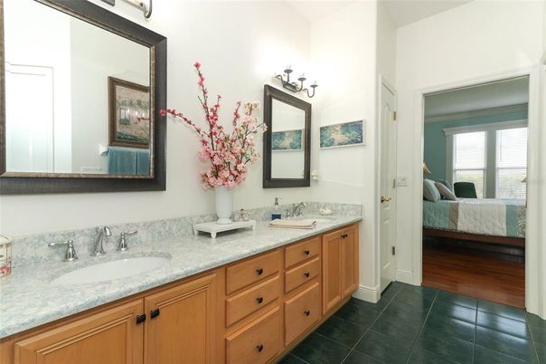 Bathroom, Bedroom, Dual Sink Vanities, Interior, Wood Texture Flooring