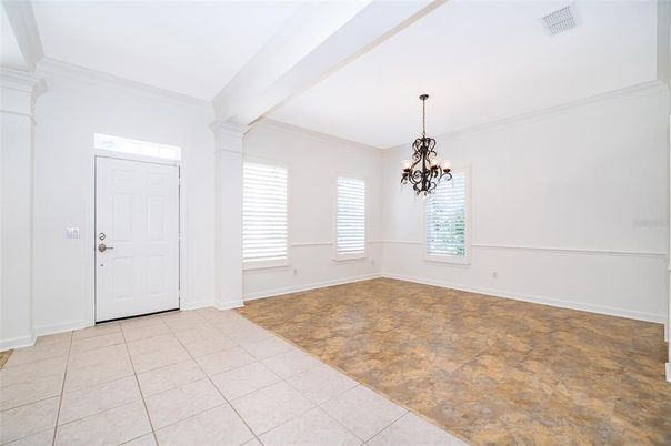 Chandelier, Empty room, Interior