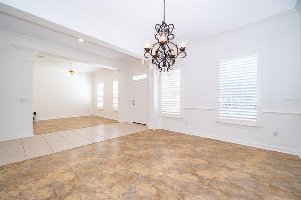Chandelier, Empty room, Interior