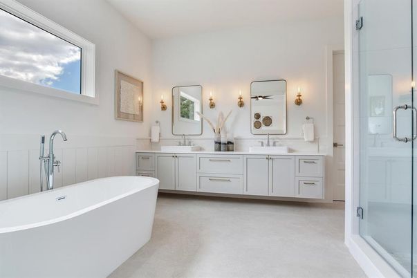 Bathroom, Dual Sink Vanities, Free Standing Baths, Interior