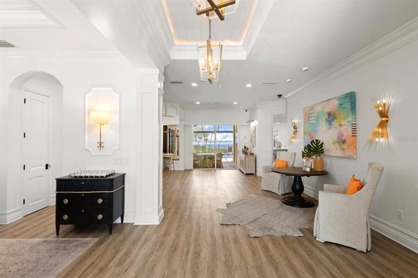 Interior, Pendant Lights, Recessed Lighting, Wood Texture Flooring