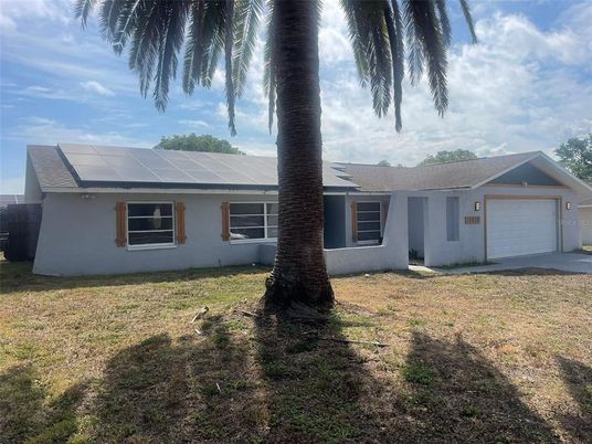 Attached, Backyard, Exterior, Facade, Solar Panels, Ranch