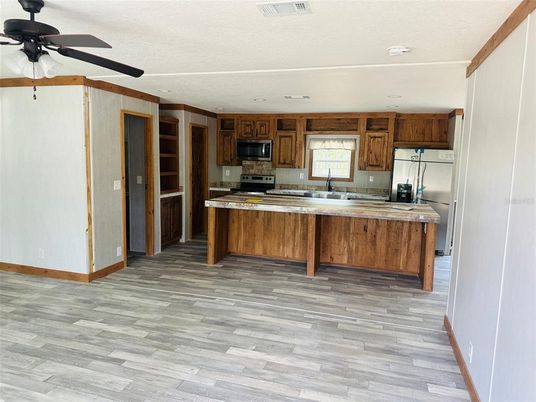 Interior, Kitchen, Wood Texture Flooring