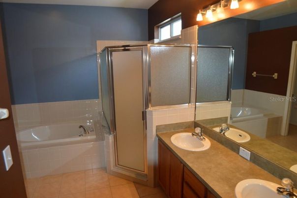 Bathroom, Dual Sink Vanities, Glass Shower, Interior