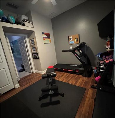 Fitness Equipment, Interior, Wood Texture Flooring