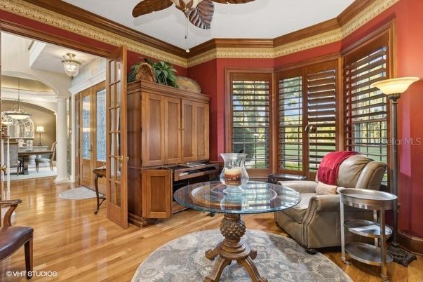 Chandelier, Dining room, Interior, Pendant Lights, Wood Texture Flooring