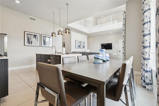 Dining room, Interior, Kitchen, Pendant Lights, Recessed Lighting