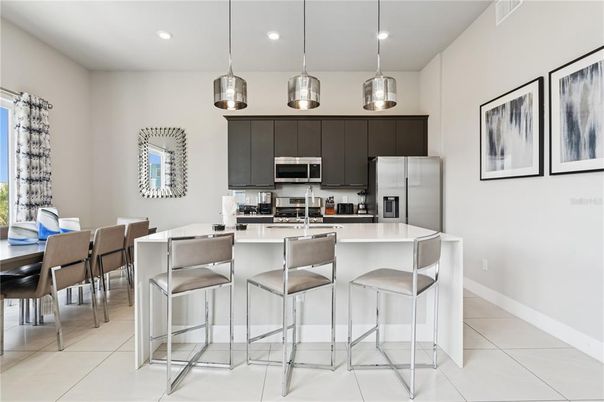 Interior, Kitchen, Pendant Lights, Recessed Lighting, Stainless Steel Appliances