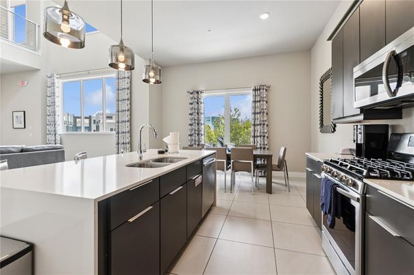 Dining room, Interior, Kitchen, Pendant Lights, Recessed Lighting