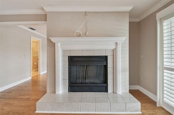 Fireplace, Interior, Wood Texture Flooring