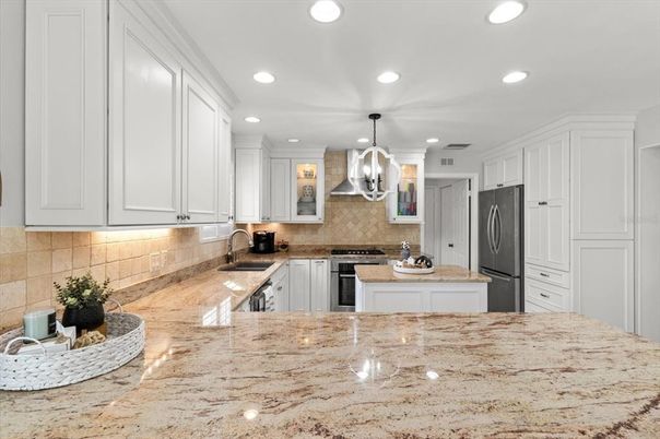 Interior, Kitchen, Pendant Lights, Recessed Lighting, Stainless Steel Appliances