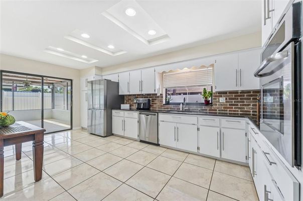 Interior, Kitchen, Recessed Lighting, Stainless Steel Appliances