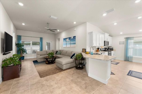 Interior, Kitchen, Living room, Recessed Lighting