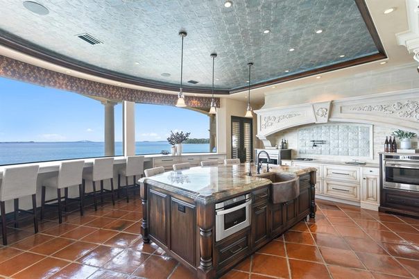 Interior, Kitchen, Pendant Lights, Recessed Lighting, Stainless Steel Appliances, Water