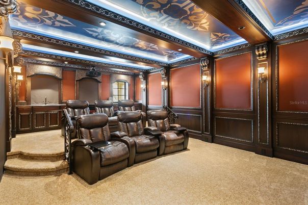 Home Theatre Room, Interior, Recessed Lighting, Theatre Room
