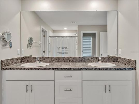 Bathroom, Dual Sink Vanities, Interior, Recessed Lighting