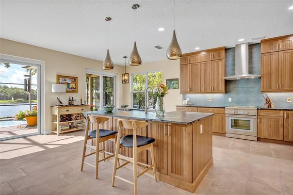 Interior, Kitchen, Pendant Lights, Recessed Lighting, Stainless Steel Appliances