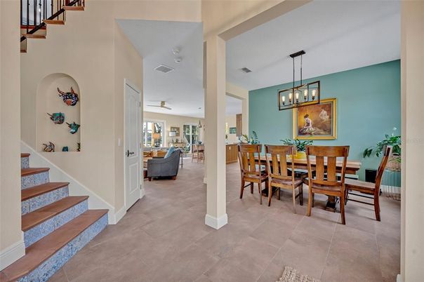 Dining room, Interior, Pendant Lights