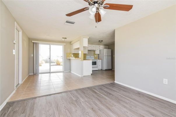 Empty room, Interior, Kitchen, Wood Texture Flooring