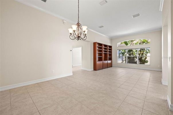Chandelier, Empty room, Interior