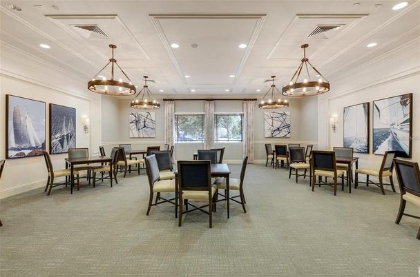 Chandelier, Dining room, Interior, Recessed Lighting