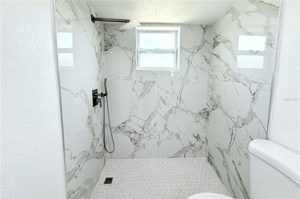 Bathroom, Glass Shower, Interior, Marble Walls
