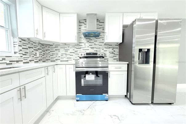 Interior, Kitchen, Marble, Stainless Steel Appliances