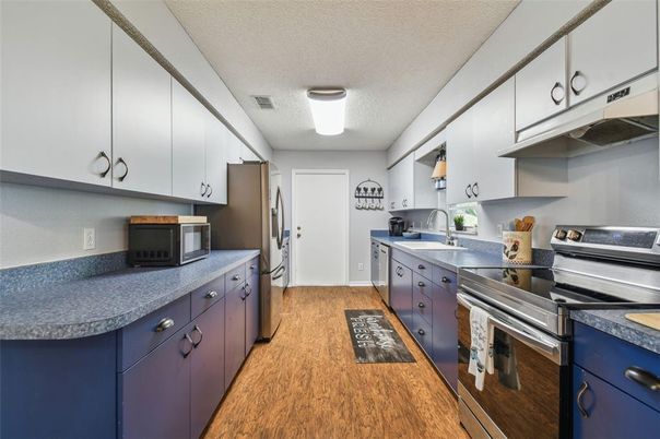 Interior, Kitchen, Wood Texture Flooring