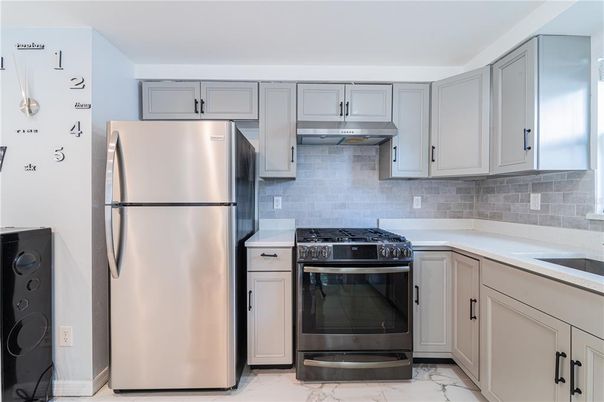 Interior, Kitchen, Marble, Stainless Steel Appliances