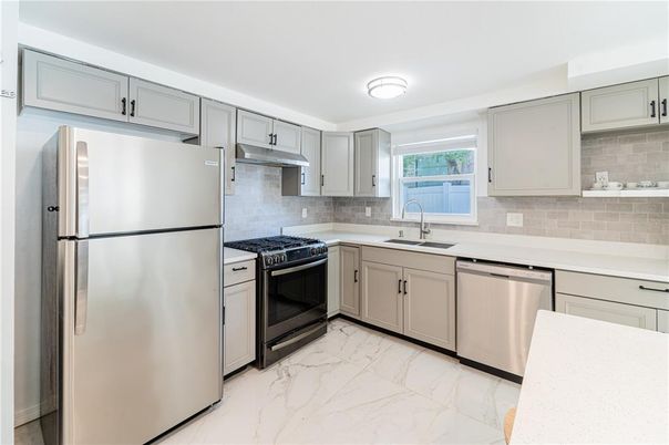 Interior, Kitchen, Marble, Stainless Steel Appliances