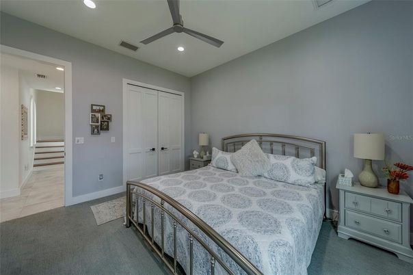 Bedroom, Interior, Recessed Lighting