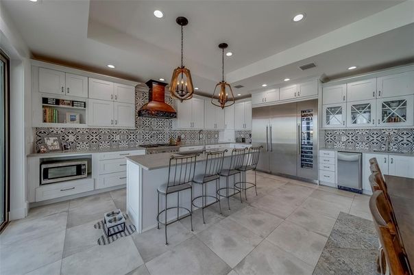 Interior, Kitchen, Pendant Lights, Recessed Lighting, Stainless Steel Appliances