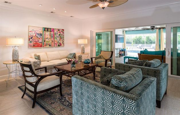 Interior, Living room, Recessed Lighting