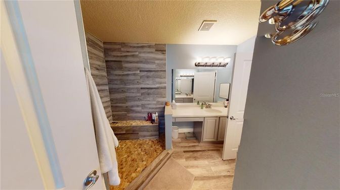 Bathroom, Interior, Wood Texture Flooring, Wooden Walls