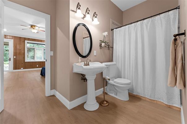 Bathroom, Interior, Wood Texture Flooring