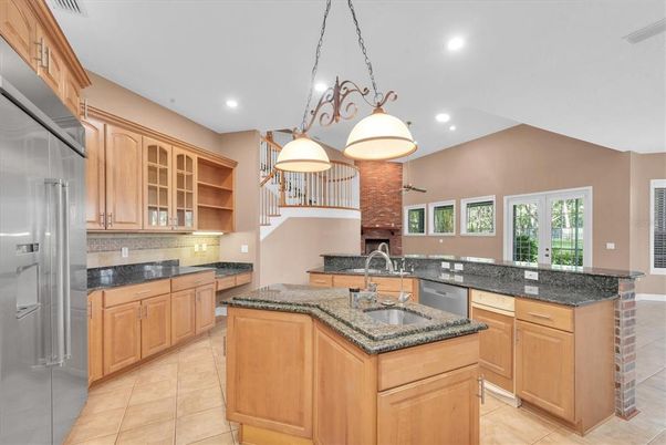 Interior, Kitchen, Pendant Lights, Recessed Lighting, Stainless Steel Appliances
