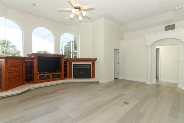 Empty room, Fireplace, Interior, Wood Texture Flooring