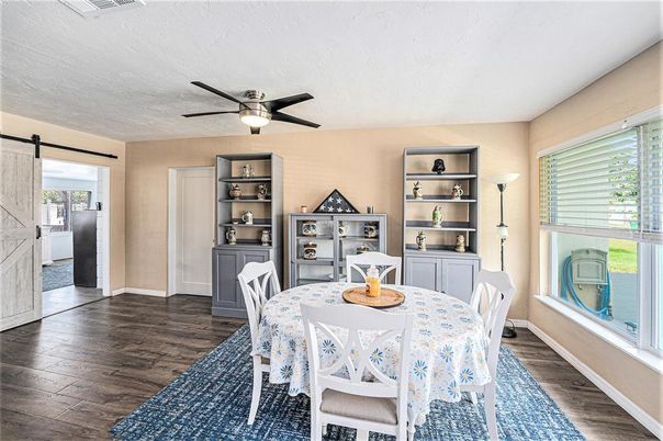 Dining room, Interior, Wood Texture Flooring