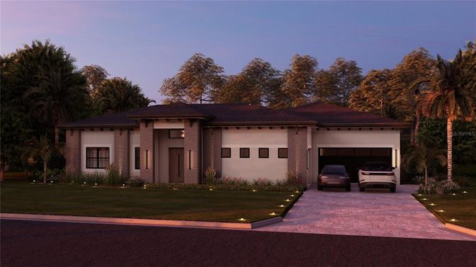 Attached, Exterior, Facade, Ranch
