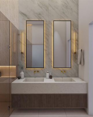 Bathroom, Glass Shower, Interior