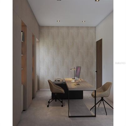Home Office, Interior, Recessed Lighting