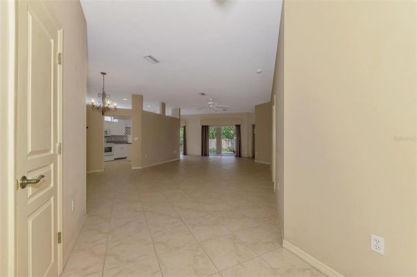 Chandelier, Empty room, Interior, Kitchen, Marble