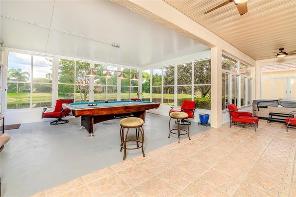 Billiard Table, Game Room, Interior, Sun Room