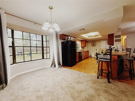Interior, Kitchen, Pendant Lights, Wood Texture Flooring