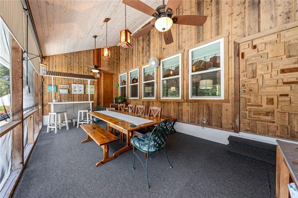 Dining room, Interior, Pendant Lights, Wooden Ceilings, Wooden Walls